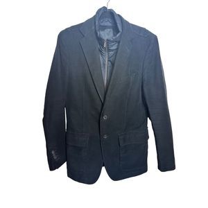 Massimo Dutti Cotton Blend Two Button Blazer Jacket Removable Lining Sz 38 Men's